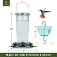 thumbnail image 5 of Kingsyard Glass Hummingbird Feeder with 6 Feeding Ports and Ant Moat, 16 oz, Leak Proof, Green, 5 of 9