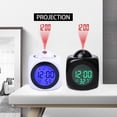 thumbnail image 4 of LED Projection Alarm Clock with High Brightness, Silent Design, Battery Operated, White/Black, 4 of 6