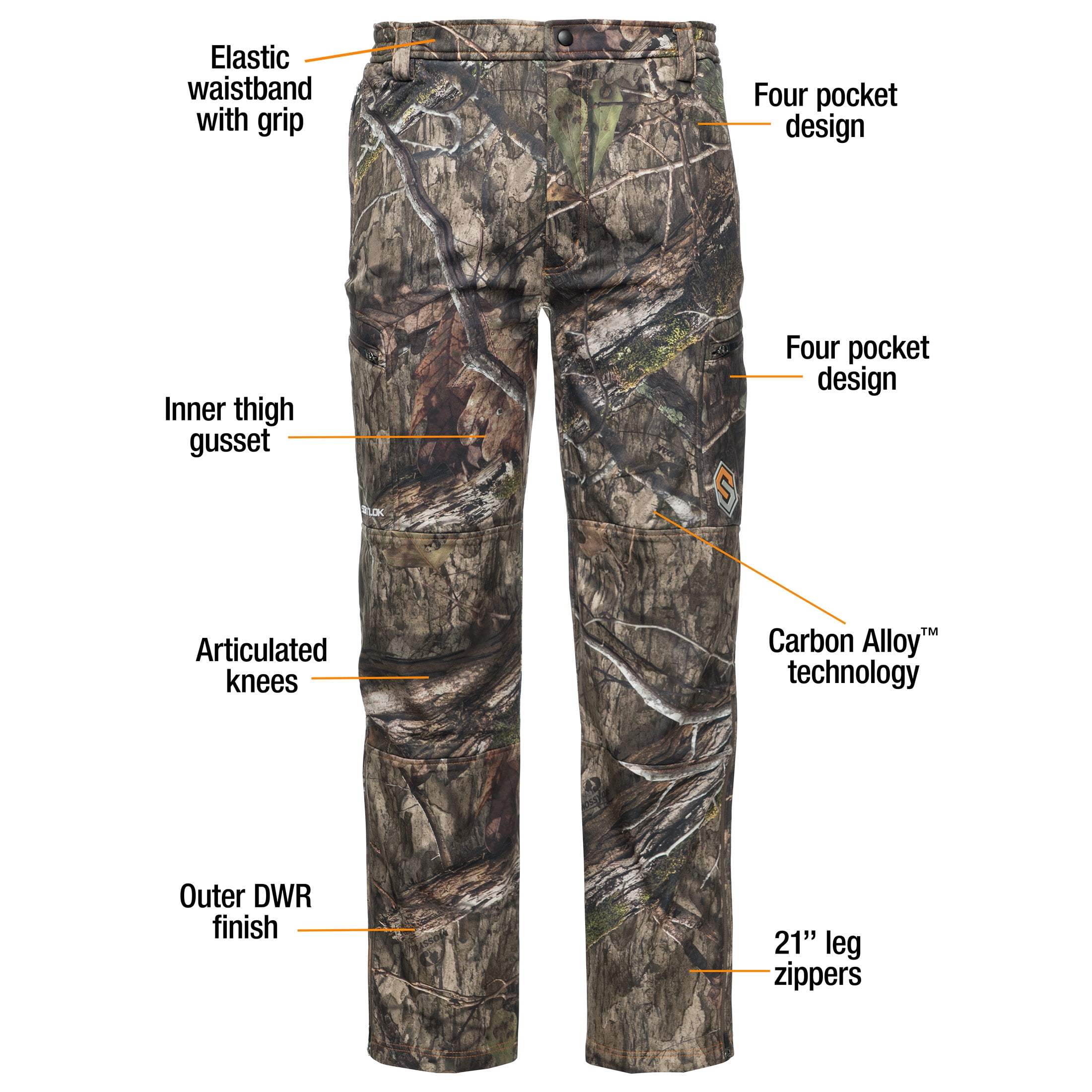 ScentLok Headhunter II Midweight Water Repellent Camo Hunting Pants for Men (MO Country DNA, 3X-Large)