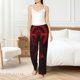 thumbnail image 4 of Balery Red Gothic Skeleton Throne Pantalones de pijama para mujer, pijamas ultraligeros, pantalones de estar por casa-3X-Large, 4 of 6