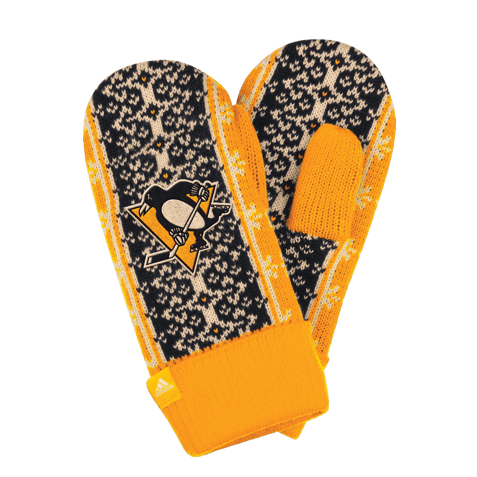 Pittsburgh Penguins adidas Women's Fair Isle Mittens No Size by REEBOK/SPORTS LICENSED DIVISION