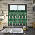 thumbnail image 4 of Yayeee Kitchen Curtains Tier Pair Light Filtering 27"x36" Rod Pocket Short Cafe Window Panel, Green Christmas Trees, 4 of 7