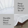 thumbnail image 6 of Superior Solid Flannel Cotton Sheet Set, Split King, White, 6 of 10