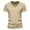 Khaki, variant on Men's Casual V Neck Loose Fit T-Shirts - Stretchy Pure Color Summer Tees for Daily Wear