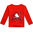 thumbnail image 5 of Hello Kitty-Camiseta estampada de algodón para niños, camiseta básica de manga larga a la moda para primavera y otoño, Top informal deportivo para niños, 5 of 5
