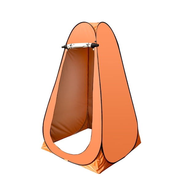 yeacher Tente Portative d'Extérieur pour Douche et Changement avec Doubles Fenêtres, Installation Facile, 1,5 m x 1,5 m x 1,9 m, Revêtement Réfléchissant Orange, Idéale pour le Camping et les Activités de Plein Air.