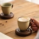thumbnail image 2 of Taza de café con asa de madera, taza de cerámica cónica de 210 ml, taza de café con leche vintage cónica, base de madera estable, taza de té decorativa., 2 of 8