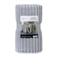 thumbnail image 5 of Mainstays Textured Plush Oversized Throw Blanket, Soft Silver, 50 x 72 in, 5 of 7