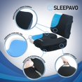 thumbnail image 6 of Sleepavo Memory Foam Cooling Gel Seat Cushion for Office Car Chair - Back & Butt Pillow for Sciatica Tailbone Coccyx Hip Pain Relief - Portable Padded Lumbar Support Pillow for Coccyx, 6 of 7