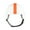 Color:white orange Size:M, variant on Pet Helmets Dog Sports Motorcycle Hat with Ear Holes Adjustable Chin Strap Pet Ridding Hat for Traveling Reusable