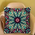 thumbnail image 2 of Funda de almohada bohemia elegante con diseño de moda, color verde y morado, 2 of 8