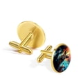 thumbnail image 3 of Starry Animals Stylish Men's Cufflink Set & Shirt Clip, for Formal Attire, Made of Stainless Steel, Ideal for Weddings and Business Meetings, 3 of 6