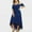 Navy, variant on Idoravan Womens Plus Size Casual Dresses Fashion Women Plus Size Sexy Short Sleeve Solid Lace Strapless Maxi Dress