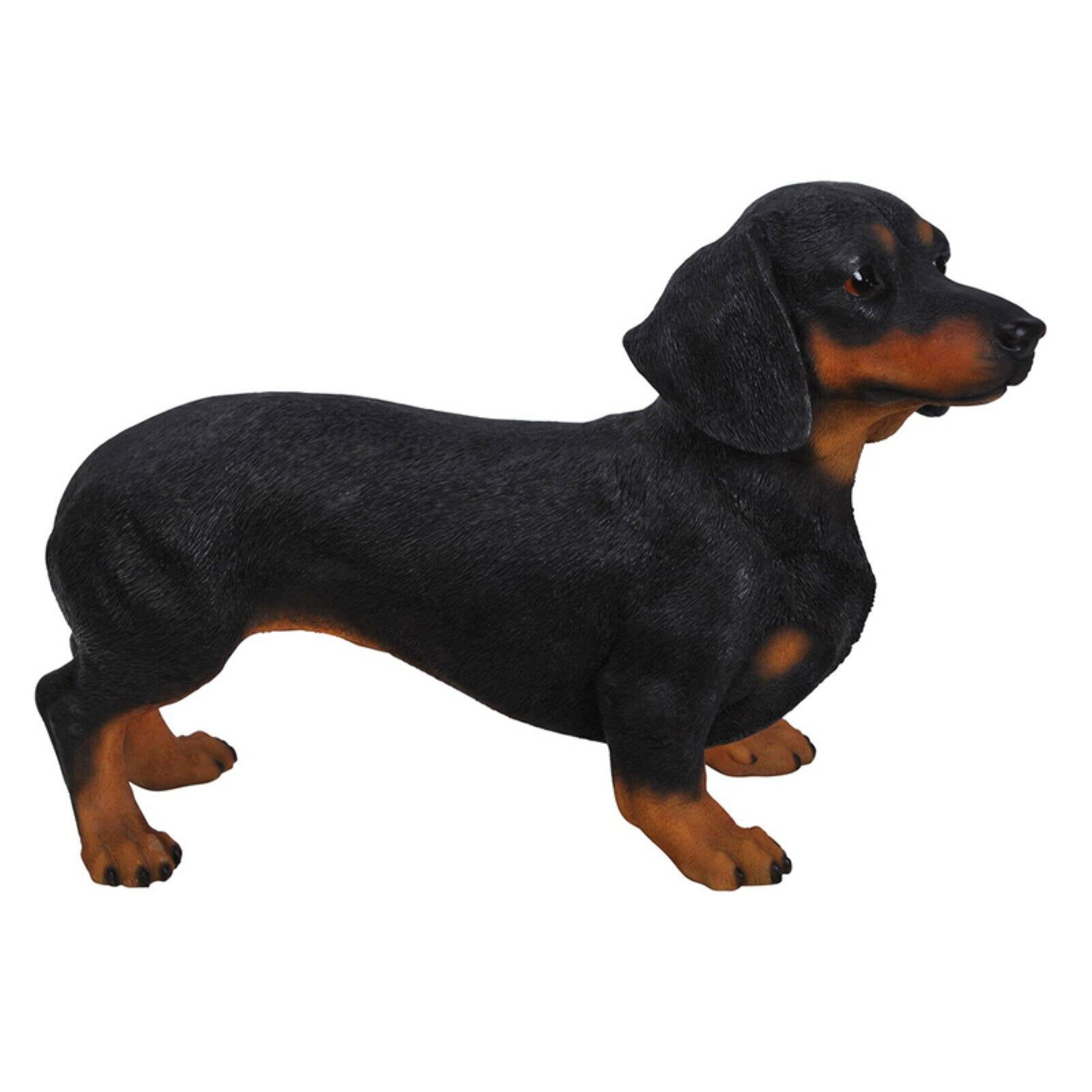 dachshund resin statue