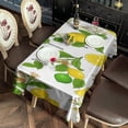 thumbnail image 2 of Yellow Lemon Fruit Limes White Pattern Rectangle Tablecloth 60"x102",Waterproof Polyester Rectangle Table Cloth, Wipeable Spillproof Polyester Tablecloth for Dining, Camping, Indoor and Outdoor, 2 of 6