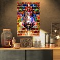 thumbnail image 1 of Tigre sur Brique Abstraite - Toile d'Art Mural Abstrait, 1 of 3