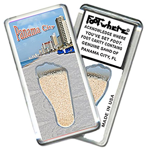 Panama City FootWhere Fridge Magnets. 6 Piece Set. (PC200 - Assorted)