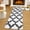 Black/White, variant on HOMERRY Shaggy Runner Rug 2' x 6' Fluffy Bedroom Rug Moroccan Entryway Rug for Living Room, White/Black