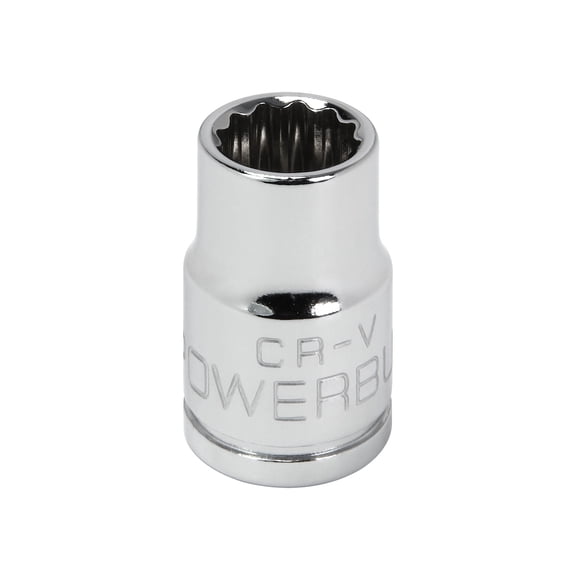 Powerbuilt 3/8 Inch Drive x 3/8 Inch 12 Point Shallow Socket - 641002