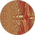 thumbnail image 1 of Ahgly Company Tapis Rond Lavable en Machine Intérieur Transitionnel Orange, 3 Pieds Rond, 1 of 7