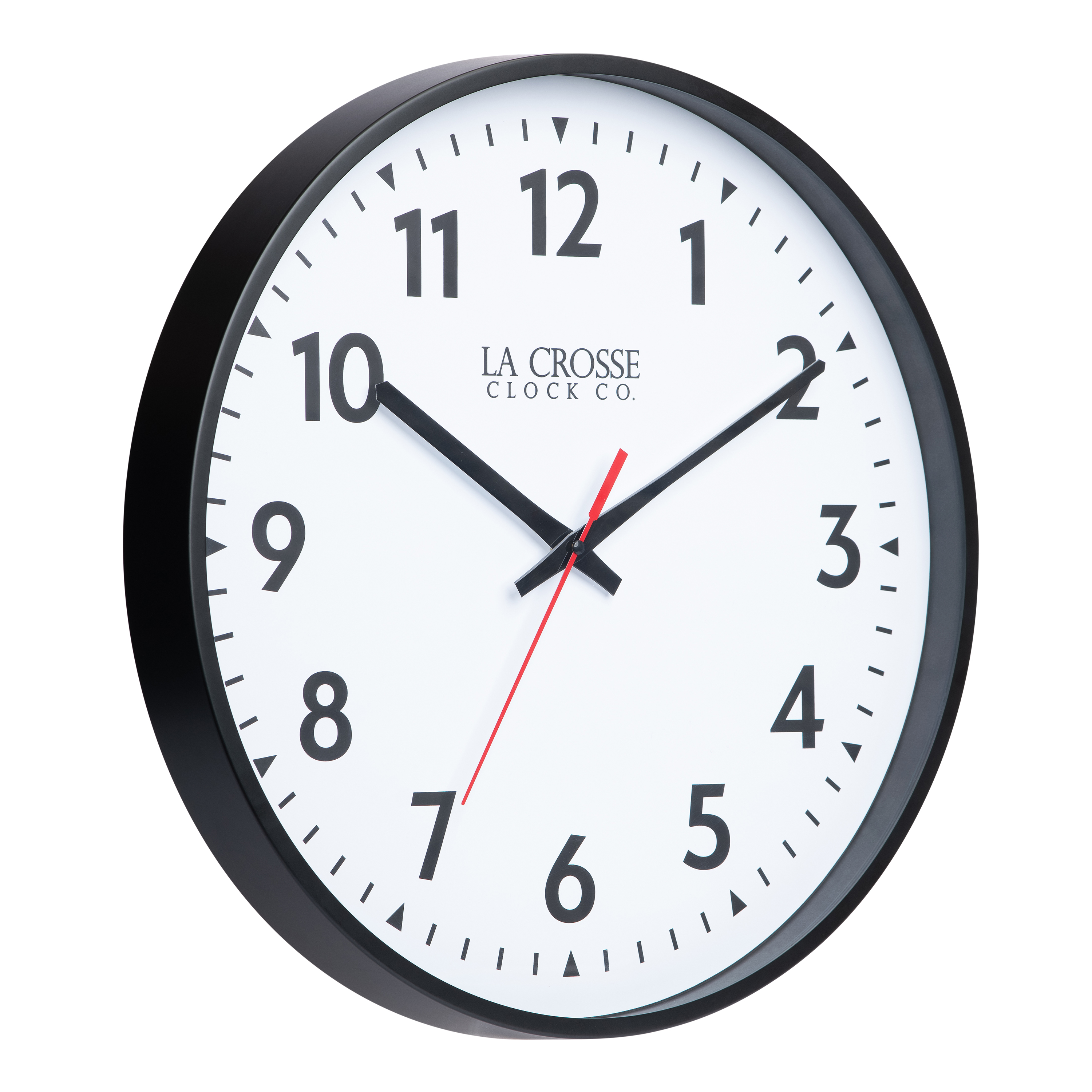 La Crosse Clock 19 Inch Commercial Silent Quartz Analog Wall Clock, 404-3048-INT
