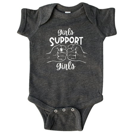 

Inktastic Girls Support Girls Fist Bump Gift Baby Boy or Baby Girl Bodysuit