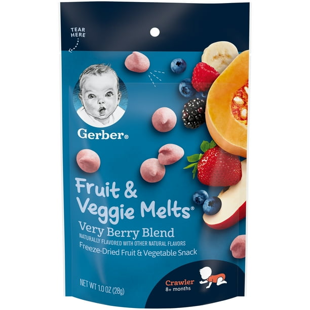 Gerber Fruit & Veggie Melts, Very Berry Blend, 1 oz. - Walmart.com