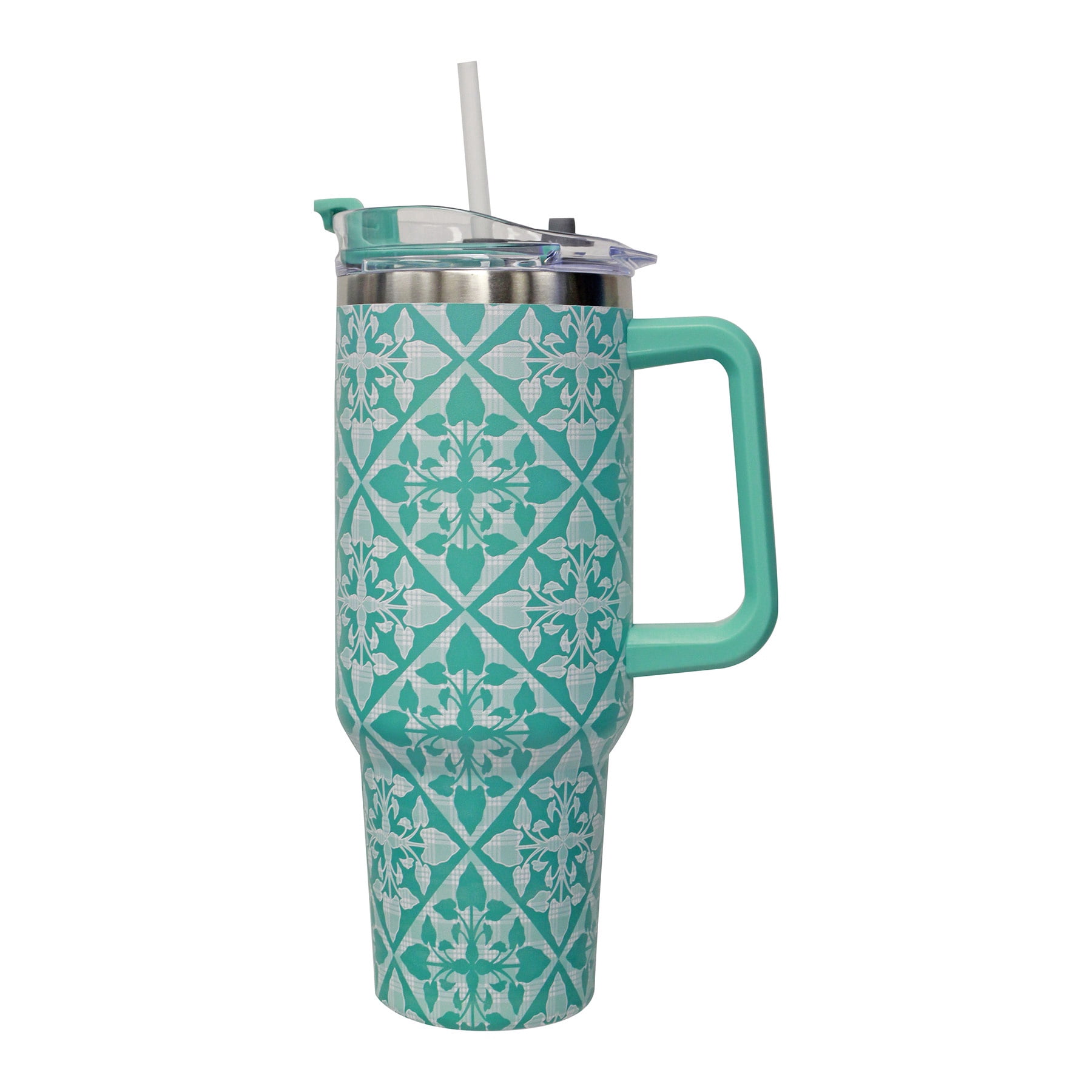 Natural HI Kalo Palaka Insulated Stainless Steel Tumbler with Handle, 40 oz