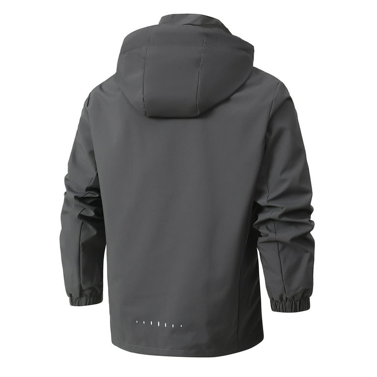 WXLWZYWL Men's Windbreaker Jacket with Hood Winter Coat Cycling