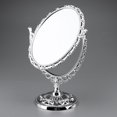 thumbnail image 2 of Double-Sided Rotating 360 degree Makeup Cosmetic Mirror Oval Free Standing Mirror -, 2 of 8
