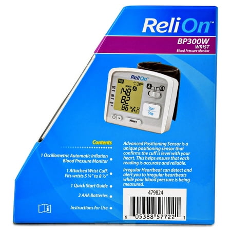 ReliOn BP300W Wrist Blood Pressure Monitor - Best Blood Pressure Monitors