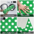 thumbnail image 3 of Vsdgher Green And White Polka Dot Flannel Anti-Slip Floor Mat Comfort Mat Outdoor Rug, Indoor Outdoor Rugs for Home, Office, Laundry 16''x24''in, 3 of 7