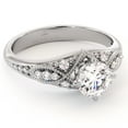 thumbnail image 4 of 14K White Gold Milgrain Accent Engagement Ring, 4 of 4