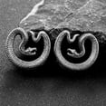 thumbnail image 4 of LADEMAYH 2pcs Surgical Steel 316L Ear Plugs Tunnels Gauges, Snake Design Saddle Shape Gauges for Ears, Hypoallergenic Body Piercing Jewelry for Gothic/Punk Styles (Silver, 25mm=1"), 4 of 5