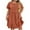 Dark Orange, variant on Lenago Women's Summer Dress Plus Size Deep V-Neck Standard-Fit Short Sleeve Solid Maxi Party Dress