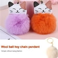 thumbnail image 4 of Linyer Fuzzy Ball Keychain Supple Comfortable Lovely Key Rings Adorable Practical Key Chains Women for Children Adults Elderly Students Beige 7cm, 4 of 6