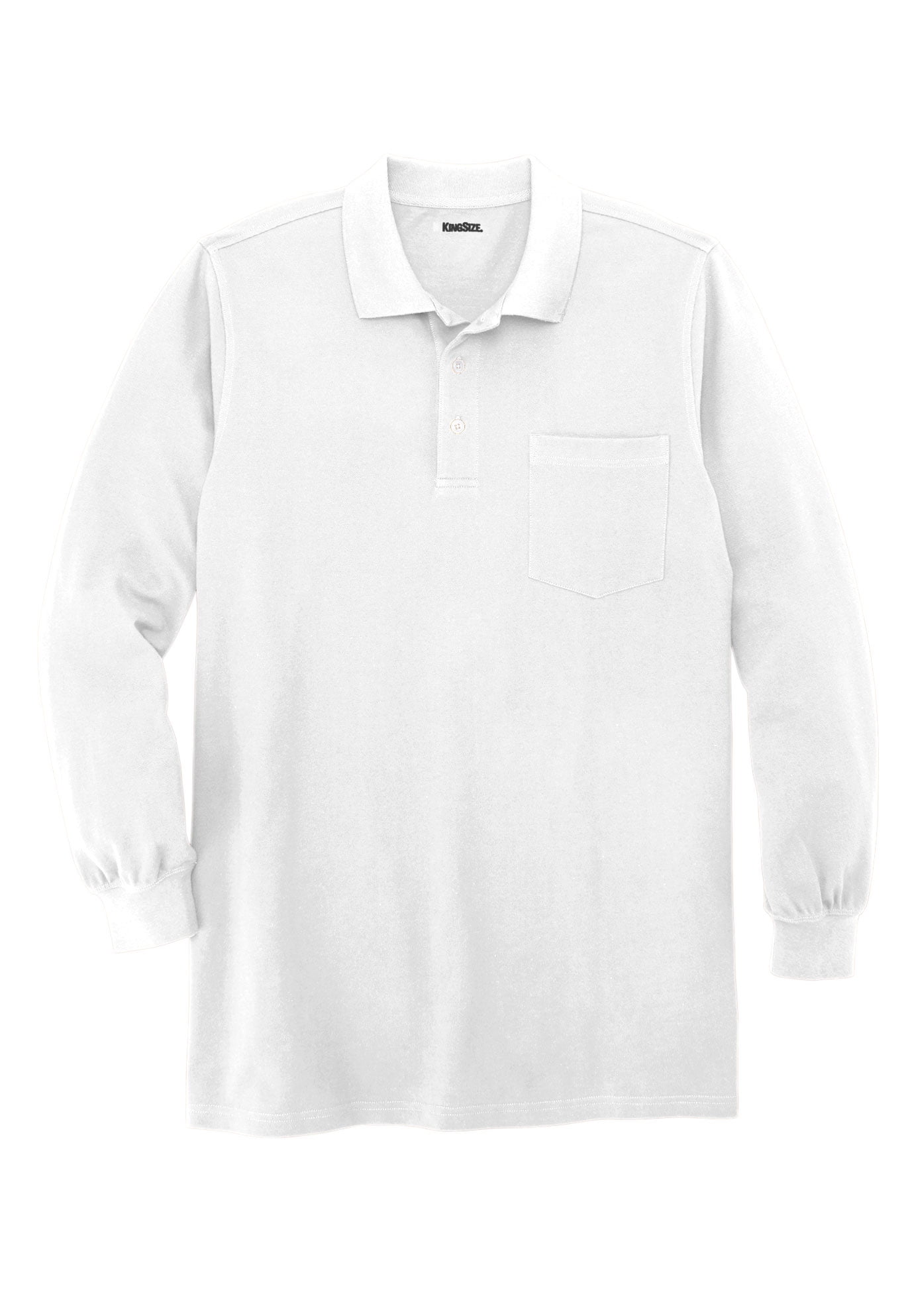 Kingsize Kingsize Men's Big & Tall Longerlength Longsleeve Pique
