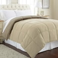 thumbnail image 4 of Modern Threads Down Alternative Microfiber Quilted Reversible Comforter/Duvet Insert Ultra Soft Bedding-Medium Warmth for All Seasons, Twin, Stone/Champagne, 4 of 9
