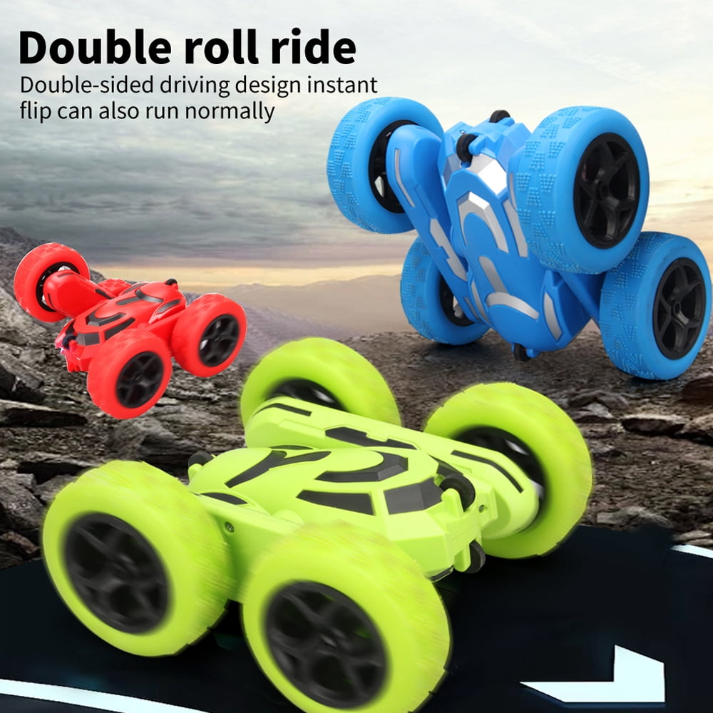 XITZ RC Stunt Car for Kids,4WD Off-Road Vehicle with Cool Lights 2.4Ghz Double Sided Remote Control Cars Gift Toy for for Boys Girls Age 3+