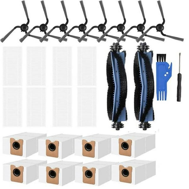 Piezas de Repuesto Compatibles con el Robot Aspirador C10, Cepillos Laterales, Bolsas de Polvo y Accesorios para C10 con Autovaciado