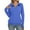 Blue, variant on Ahdbta Womens Fall Shirts Long Sleeve Banded Bottom Pullover Tops Business Dressy Casual Collared V Neck Work Blouses
