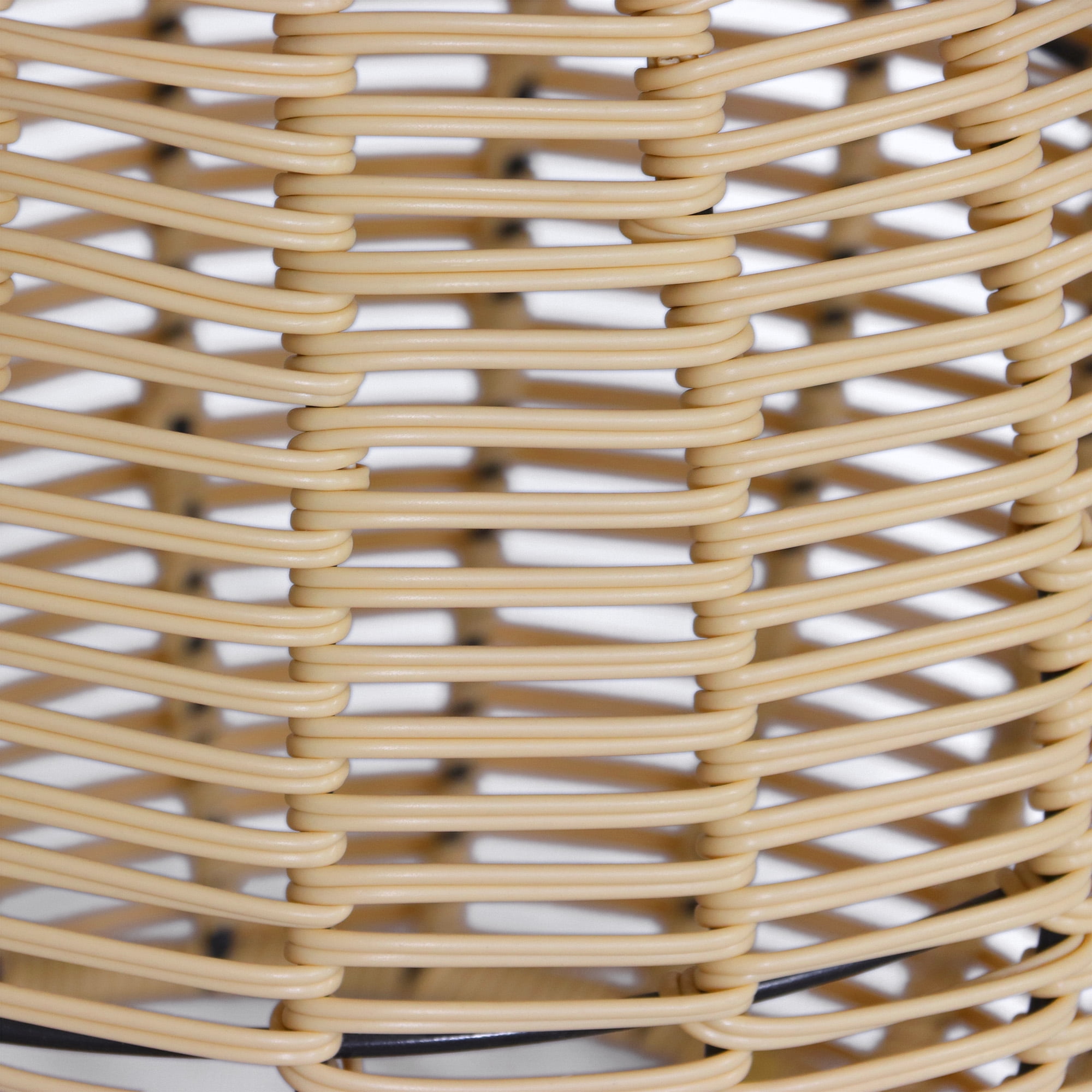 16in Wicker Outdoor Side Table - Yellow