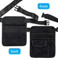 thumbnail image 4 of Server Apron Waist Apron with Pockets Restaurant Waist Money Apron Bag Canvas Apron Bag with Adjustable Belt Buckle Waitress Accessories with Poc, 4 of 4