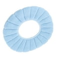 thumbnail image 5 of Funda para asiento de inodoro, cálida, suave, cómoda, lavable, reutilizable, antideslizante, reemplazo de almohadilla para asiento de inodoro, color azul, 5 of 5