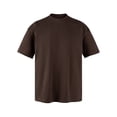 thumbnail image 3 of Mens Fashion Short Sleeve Tshirts Workout Oversize Pullover Solid Color Casual Tees Coffee XL, 3 of 5