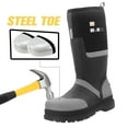 thumbnail image 6 of MCIKCC Men’s Waterproof Steel Toe Work Boots, Black Grey, Tall, 9, 6 of 6