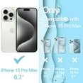 thumbnail image 2 of JETech Cute Case for iPhone 15 Pro Max 6.7-Inch, Wave Frame Curly Shape Shockproof Phone Cover for Women and Girls, Clear Hard PC Back (Blue), 2 of 7