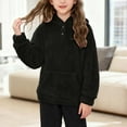 thumbnail image 4 of Fleece Hoodie Girls Long Sleeve Black Hoodie For Girls Casual Loose Pullover 11-12 Years Old Girl Clothes, 4 of 4