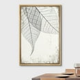 thumbnail image 5 of wall26 Framed Canvas Print Wall Art Transparent Black & White Leaves on Grunge Background Floral Nature Illustrations Modern Art Rustic Dramatic for Living Room, Bedroom, Office - 16"x24&quo, 5 of 5