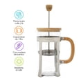 thumbnail image 3 of Cafetera Prensa Redlemon Francesa Bambú Acero Inoxidable Café 1 Litro, 3 of 8